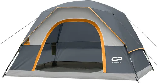 Miniatura 28 de CAMPROS CP Camping Tent 2/4/6 Person, Waterproof Windproof Double Layer Dome Tent, Easy Setup with Large Mesh Windows & Wide Door for Outdoor