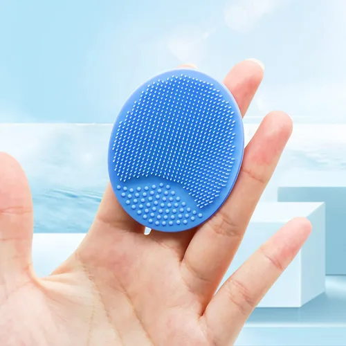 Miniatura 4 de Cepillo para cabello de bebé, cepillo para costra láctea, peine para cabello de bebé, set de cepillo y peine para cabello de bebé para recién Azul