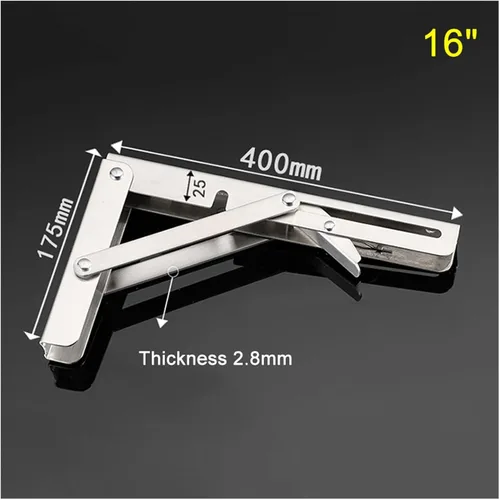 Miniatura 7 de SBTRKT 2 piezas de acero inoxidable plegable soporte de mesa soporte estante banco 440.9 lbs carga pesada Repisas Flotantes Mesa plegable
