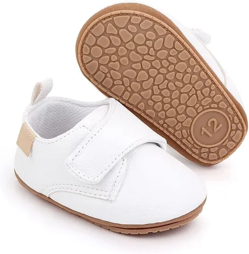 Miniatura 2 de Methee Baby Boys Girls Shoes Soft Sole Non-Slip PU Leather Baptism Christening Shoes Infant First Walker Shoes Toddler Crib Shoes Newborn Loafers