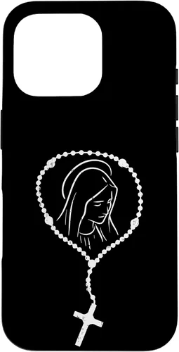 Miniatura 19 de iPhone 11 Rosario Virgen María Dios Jesús Fe religioso católico estuche de regalo