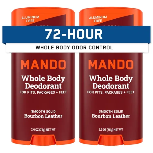 Miniatura 10 de Mando Desodorante para Todo el Cuerpo para Hombres - Barra Sólida Suave - Control de Olor por 72 Horas - Sin Aluminio, Sin Bicarbonato de Sodio
