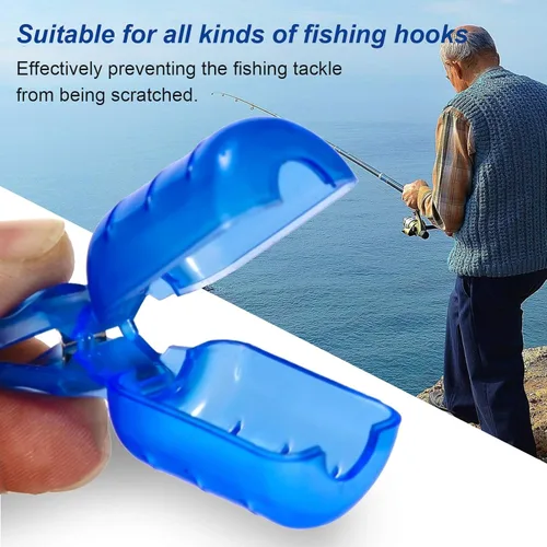 Miniatura 5 de Alomejor 10 Uds EVA Pesca Gancho Cubierta de Gancho de Pesca Bonnets Calamar Jig Hook Protector Caso Pesca aparejos Cajas Herramientas