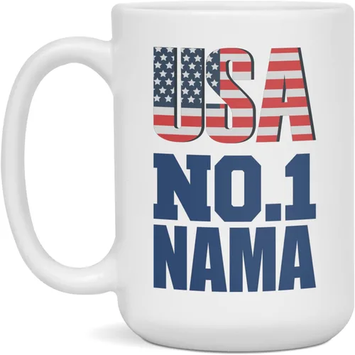 Miniatura 3 de 4th Of July Mug for Nama Funny Coffee Mug For Nama USA Mug, 11-Ounce White