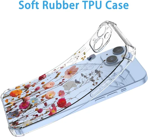 Miniatura 7 de Funda para Google Pixel 5A con patrón floral transparente, funda suave a prueba de golpes para Google 5A, bonita flor Pretty Flower