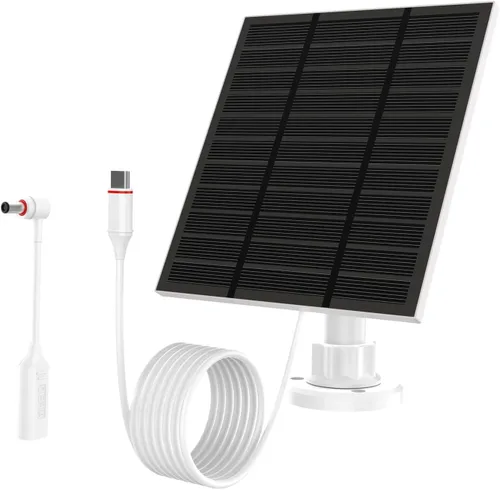 Miniatura 10 de Paneles solares para cámara Ring al aire libre inalámbrica (Nueva Generación) Cargador de panel solar de 5W 5V con USB-C y enchufe para Spotlight
