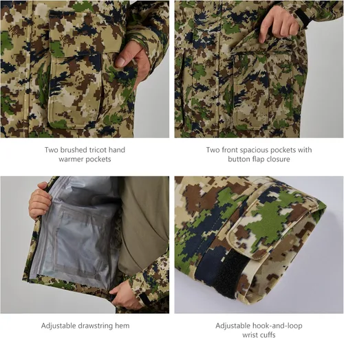Miniatura 18 de BASSDASH Walker - Chaquetas transpirables e impermeables para pesca y caza con tela exterior silenciosa para hombres y mujeres en 7 tamaños