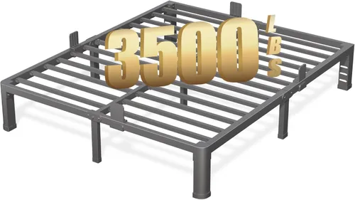 Miniatura 9 de FUIOBYVV Base de cama individual de 18 pulgadas con esquinas redondeadas y agujero para cabecero, retenedores de colchón de 3500 libras, listones