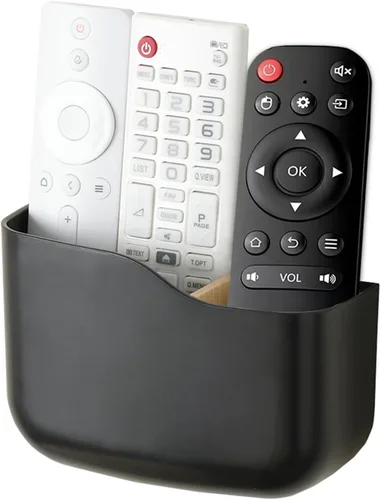 SUNFICON Organizador adhesivo para control remoto con montaje en pared, soporte para controlador de reproductor multimedia, organizador universal
