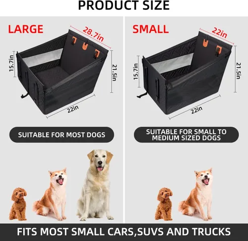 Miniatura 6 de TKYZ Asiento de automóvil mediano para perro, extensor de asiento trasero para perros, funda de asiento grande impermeable para asiento trasero