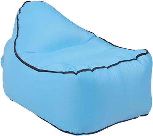 Miniatura 14 de Silla inflable, pequeño sofá inflable individual, tumbona plegable, sofá de aire portátil para estar en interiores, tienda de campaña, actividades