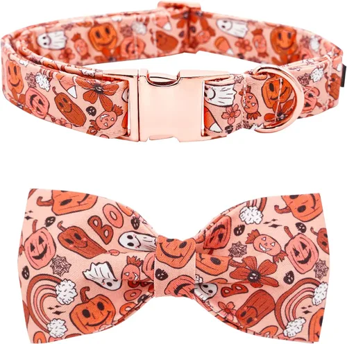 Miniatura 23 de Collar para perros - Rugby con flores Collar para mascotas con lazos para perros Corbatin para mascotas Collar para perros ajustable Collar