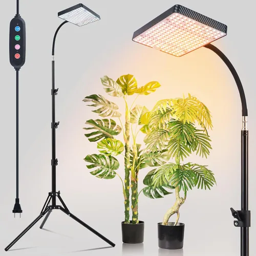 Miniatura 10 de Luces de cultivo de mesa de 25 vatios para plantas de interior, inicio de semillas, bonsái, 2500 lúmenes lo suficientemente brillantes como un