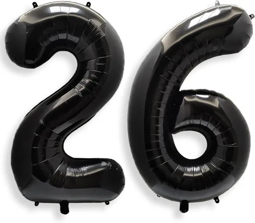 Miniatura 23 de AULE Globos grandes de 40 pulgadas, número 0, negros, grandes, de papel de aluminio, globos de número de helio 0-9, gigantes, jumbo, felices