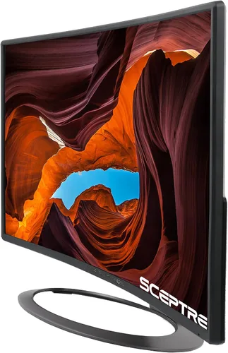 Miniatura 7 de Sceptre 27 pulgadas Pantalla curva LED 75Hz LED C278W-1920R Full HD 1080P puerto de pantalla HDMI, parlantes VGA, Ultra Thin Metal Black, 1800R