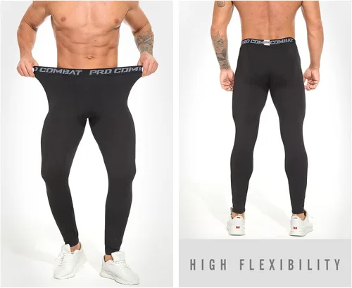 Miniatura 5 de SS COLOR FISH Paquete de 3 pantalones de compresión para hombre, atléticos, capa base, leggings de entrenamiento, mallas para correr para hombre
