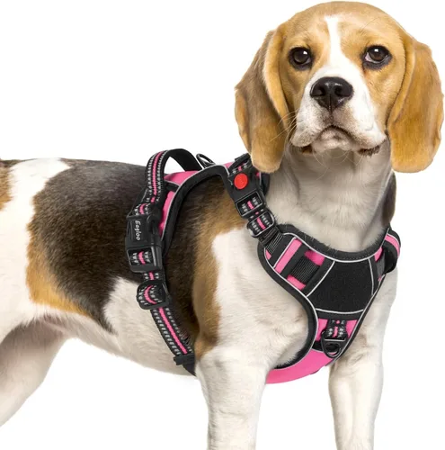 Miniatura 27 de Eagloo Arnés para perro de tamaño pequeño, fácil de llevar con 3 hebillas, arnés ajustable sin tirones para mascotas con sistema MOLLE, chaleco