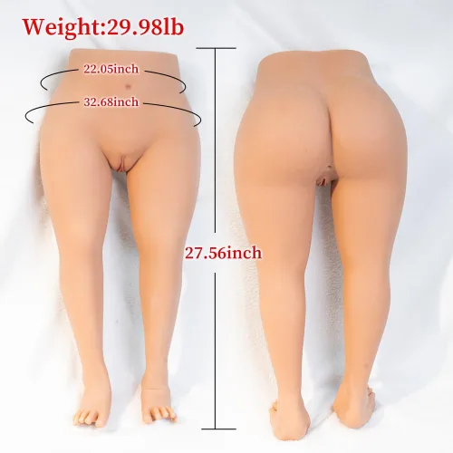 Miniatura 4 de Muñeca sexual BBW de 34.1 libras con piernas hecha de material de juguete sexual de TPE suave, cuenta con un canal vaginal realista y apretado