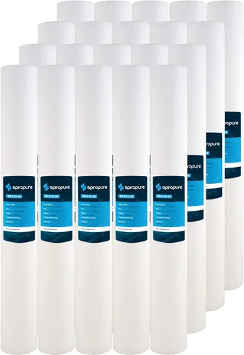 SpiroPure SP-P10-20 20x2.5 Cartucho de filtro de agua de sedimento de polipropileno fundido fundido de 10 micrones SDC-25-2010 (caja de 20)