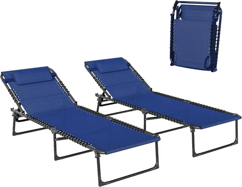 Miniatura 19 de Outsunny Silla Tumbona Plegable, Silla de Bronceado para Patio, Tumbona para Exteriores con Respaldo Reclinable de 4 Posiciones, Asiento de Malla