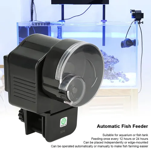 Miniatura 9 de Plplaaoo Comedero automático de peces para acuario Alimentador automático de peces a pilas con control de porciones ajustable Temporizador