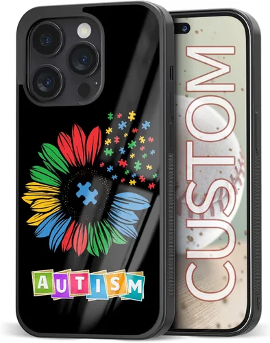 Miniatura 12 de Fundas para teléfono de conciencia autista, los mejores regalos con autismo, lindo rompecabezas de arco iris para iPhone 7 8 11 12 13 14 15 16 17