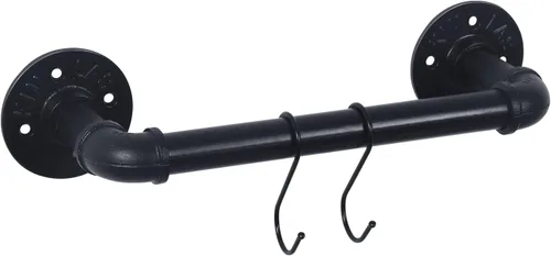 HouseAid Toallero industrial de 9 pulgadas, toallero de mano de hierro para granja, barra de toalla de estilo vintage para baño, montaje en pared,