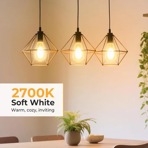 Miniatura 3 de GvvooHome Bombillas Edison regulables, 2700 K blanco cálido, 6 W equivalente a bombilla LED E26 de 60 W, bombillas ST58 vintage, 600 LM, 90+ CRI
