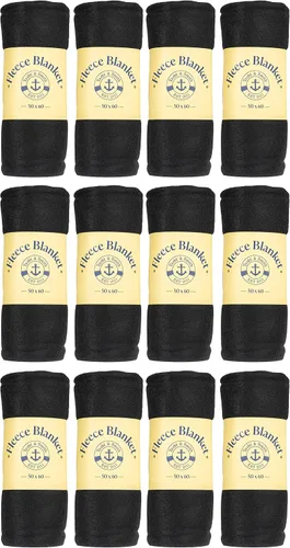 Yacht & Smith Mantas de forro polar suave de 50 x 60, ligeras, acogedoras y cálidas, manta colorida oscura para sofá de viaje al aire libre, al por