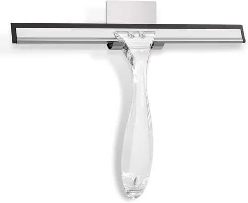 AmazerBath Escobilla para puerta de cristal de ducha, escobilla de ducha para puertas de cristal, mango acrílico, escobilla multiusos para puertas