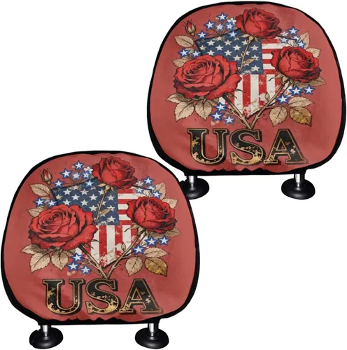 Miniatura 28 de Funda personalizada para reposacabezas de asiento de automóvil, regalos personalizables, transpirables, paquete de 2 fundas de cojín para asiento