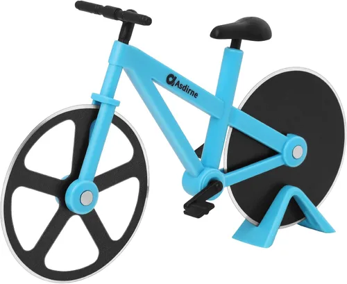 Miniatura 8 de Asdirne Cortador de pizza, rueda de corte de pizza para bicicleta con cuchillas antiadherentes de acero inoxidable súper afiladas, regalo novedoso