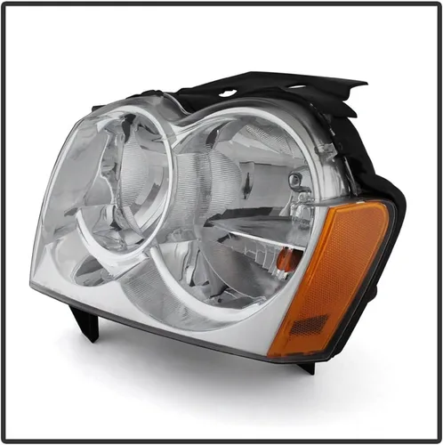 Miniatura 2 de ACANII - Faros delanteros de repuesto para Jeep Grand Cherokee 2005-2007, par de faros delanteros para el lado del conductor + del pasajero