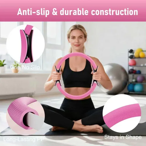 Miniatura 2 de Home Kit de pilates para mujer – Anillo de pilates de 12 pulgadas, juego de pelota y bandas de resistencia de 9 pulgadas, equipo completo de pilates