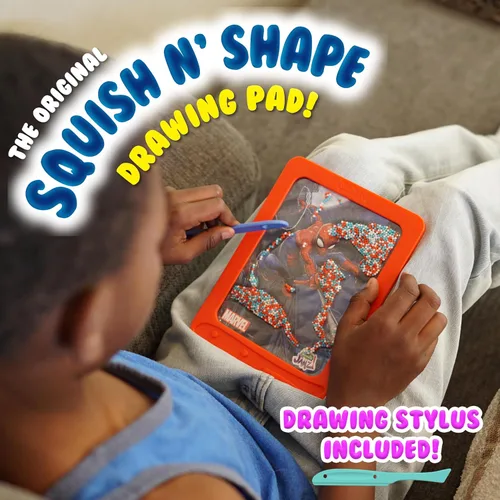 Miniatura 2 de Sky Castle DoodleJamz Marvel JellyPics - Almohadillas de dibujo sensoriales rellenas con cuentas blandas no tóxicas y gel, incluye lápiz capacitivo