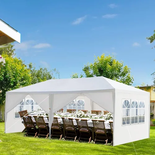 Miniatura 16 de Toldo de Gazebo para Exteriores, Carpa para Fiestas de Boda, Tienda de Refugio para Campamento, Refugio Instantáneo Comercial, Tienda Impermeable