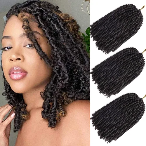 Miniatura 26 de Beyond Beauty Cabello de Ganchillo Spring Twist 90 hebras 8 pulgadas Spring Twists Esponjosas Trenzado, Trenzas de Ganchillo Spring Twist Bomb Twist