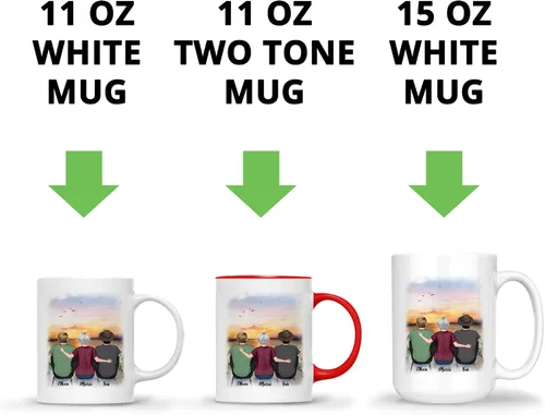 Miniatura 6 de Gossby Tazas personalizadas para mamá, regalos personalizados para mamá de hijas, hijos con avatares, nombres, cumpleaños, día de la madre, regalos
