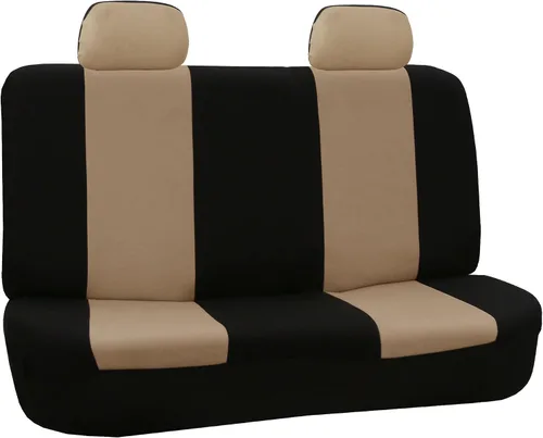 Miniatura 18 de FH Group - Juego de fundas de asientos para automóvil, de tela beige, para SUV, sedán y camioneta, para asientos de respaldo bajo con reposacabezas