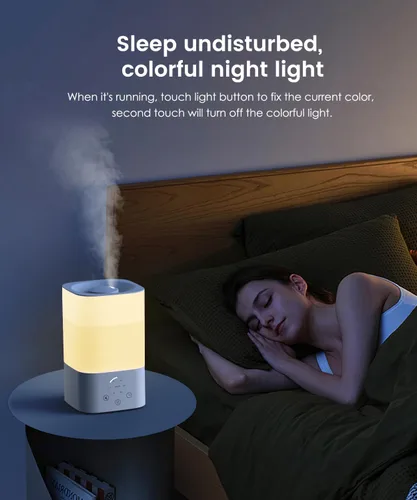 Miniatura 6 de Pharata Humidificadores para dormitorio y hogar, 3.5L humidificadores de niebla fría con llenado superior para bebé, habitación grande, plantas