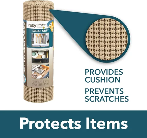 Miniatura 2 de EasyLiner Select Grip Revestimiento para Estantes - Fácil de Instalar y Cortar a Medida - Antideslizante, Sin Adhesivo, Revestimiento para Cajones