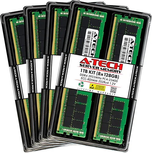 Miniatura 149 de A-Tech 4GB DDR4 2133MHz PC4-17000 ECC RDIMM 1Rx8 Single Rank 1.2V ECC Registered DIMM de 288 pines Módulo de actualización de memoria RAM