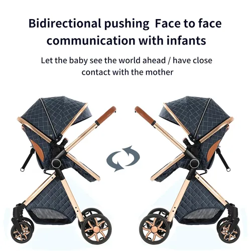 Miniatura 4 de Cochecito de bebé 2 en 1 reversible portátil estándar, cochecito convertible plegable para bebé, carriola para recién nacidos, capazo plegable de 2