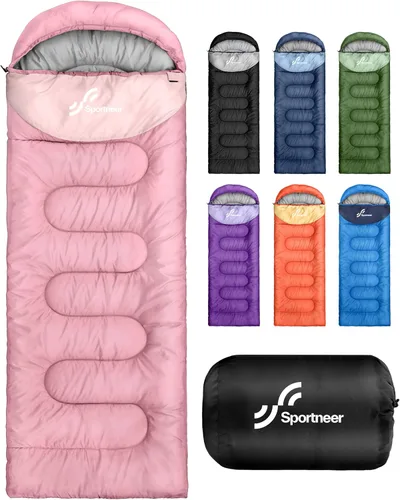 Miniatura 16 de Sportneer Sleeping Bag for Adults & Kids, Cold Weather & Warm Waterproof Camping Sleeping Bag, Compact Portable for Camping Hiking & Travel Negro