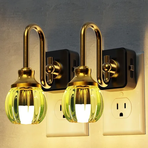 Miniatura 25 de L LOHAS LED - Luces nocturnas enchufables en la pared, temperatura de color ajustable 3000K/4000K/5000K, luz nocturna de burbujas con sensor