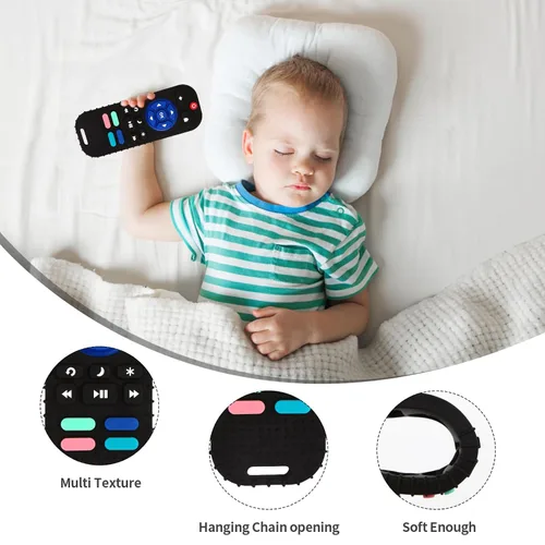 Miniatura 2 de Juguetes de dentición de silicona Hooku para bebés de 0 a 6 meses, mordedores para bebés de 6 a 12 meses, mordedor remoto para bebé, juguetes