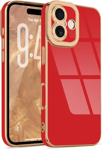 Miniatura 9 de Lafunda Diseñada para iPhone 13 Pro, fundas lujosas con chapado lindo para mujeres y niñas, elegante borde dorado, a prueba de golpes, TPU con funda