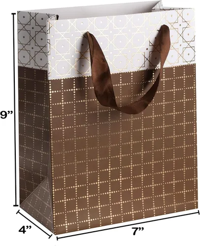 Miniatura 2 de Hammont Bolsas de regalo para dama de honor de boda, diseño de caja, regalos de fiesta, paquete de 12 bolsas de regalo estampadas con papel
