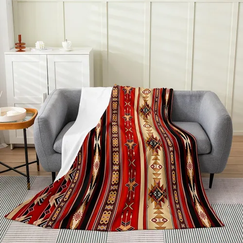 Miniatura 22 de Erosebridal Western Cowgirl Blanket 40x50 Western Cowboy Fleece Flannel Blanket for Bed Sofa Crib Horseshoe Boots Southwestern Fuzzy Plush Throw