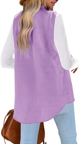 Miniatura 2 de Senserise - Chaleco estilo Anorak Militar sin mangas, ligero y con cordón, para mujeres